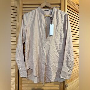 Helmut Lang Light Beige Stand-Collar Shirt Jacket